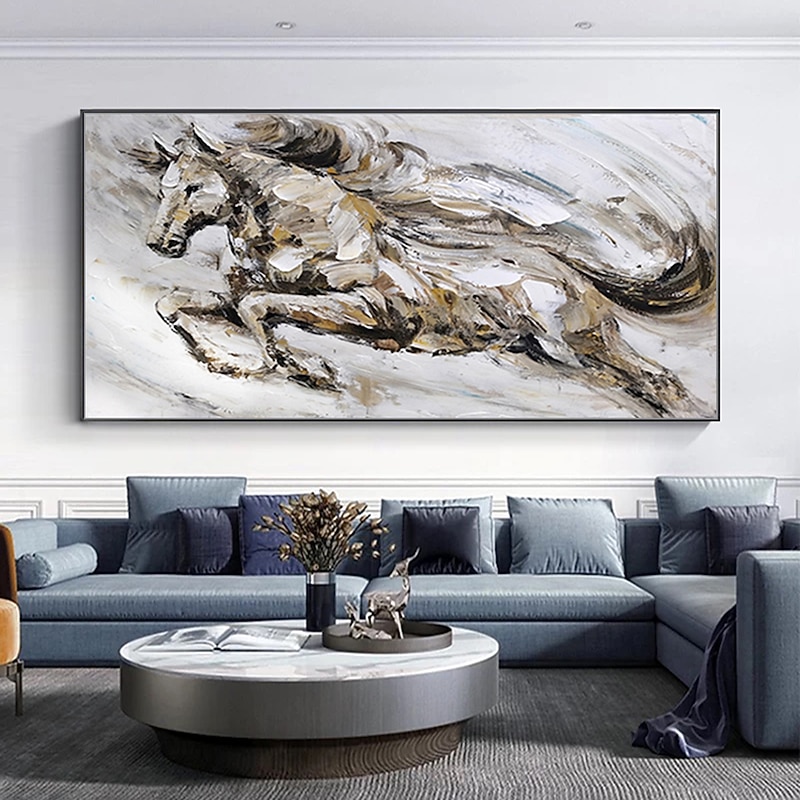 Animal Oil Paintings Horse Wall Art Canvas Decoration Modern Picture For Home Decor Rolled Frameless Unstretched Painting