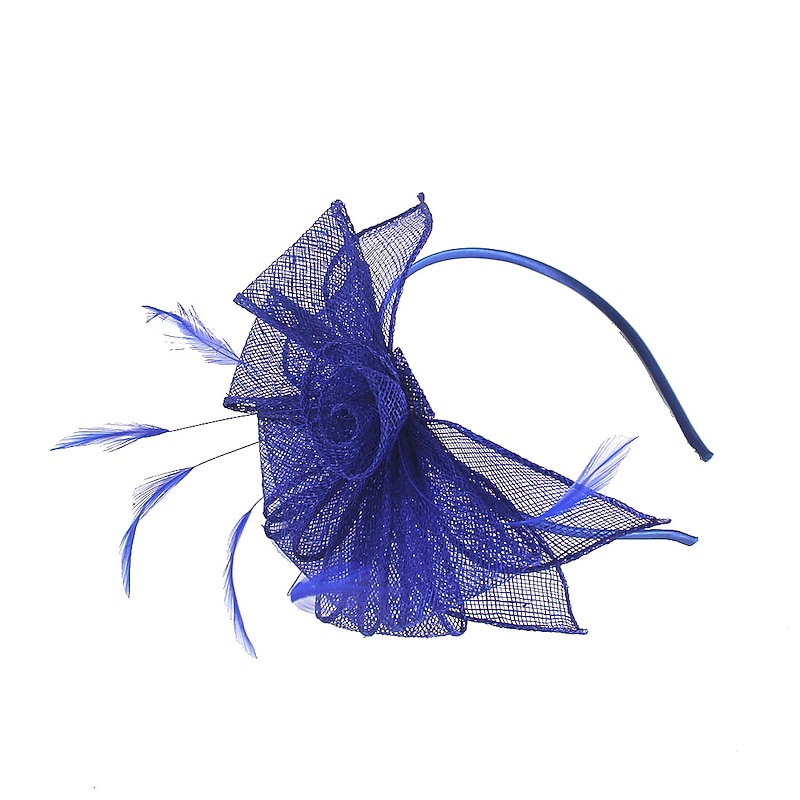 Fascinators Kentucky Derby Hat Headwear Organza Polyester / Polyamide Bucket Hat Party / Evening Holiday Cocktail Royal Astcot Vintage Style Elegant With Feather Appliques Headpiece Headwear2