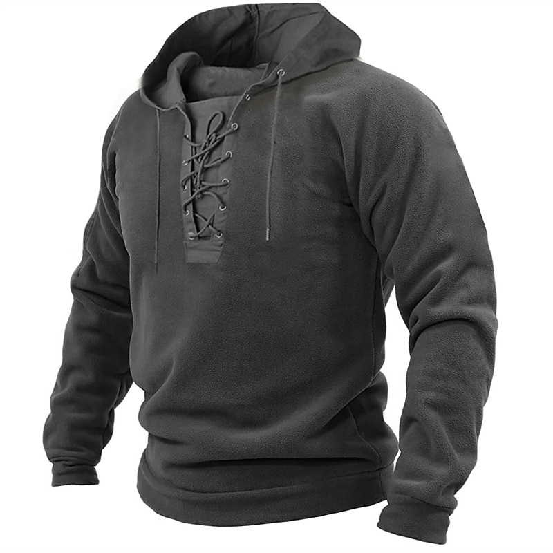 Men's Hoodie Tactical Black Yellow Green Gray Hooded Solid Color Lace up Sports & Outdoor Sports Streetwear Hot Stamping Designer Basic Casual Spring Fall Clothing Apparel Hoodies Sweatshirts  Long2