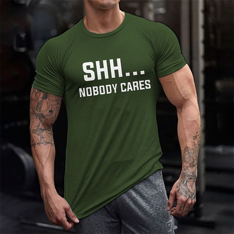 Men's Letter Graphic Prints T Shirt Casual Style Cotton Short Sleeve Graphic Shirt Black White Green Comfortable Tee Outdoor Street Fashion Designer Clothing3