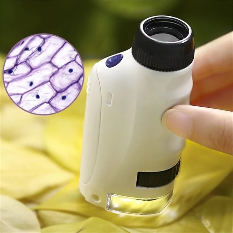 Handheld Microscope Kit Lab LED Light 60X-120X Home School Biological Science Educational Toys For Children Brinquedo STEM Gift for Christmas Gifts3
