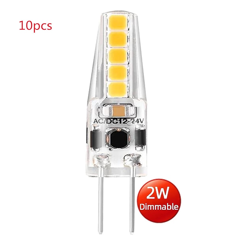 10pcs Dimmable G4 Led Bulb AC/DC12-24V Warm Cold White 10LED 20LED Energy Saving Silicone Light 360 degrees Replace Halogen Lamp led Crystal Spotlight chandelier Bulb4