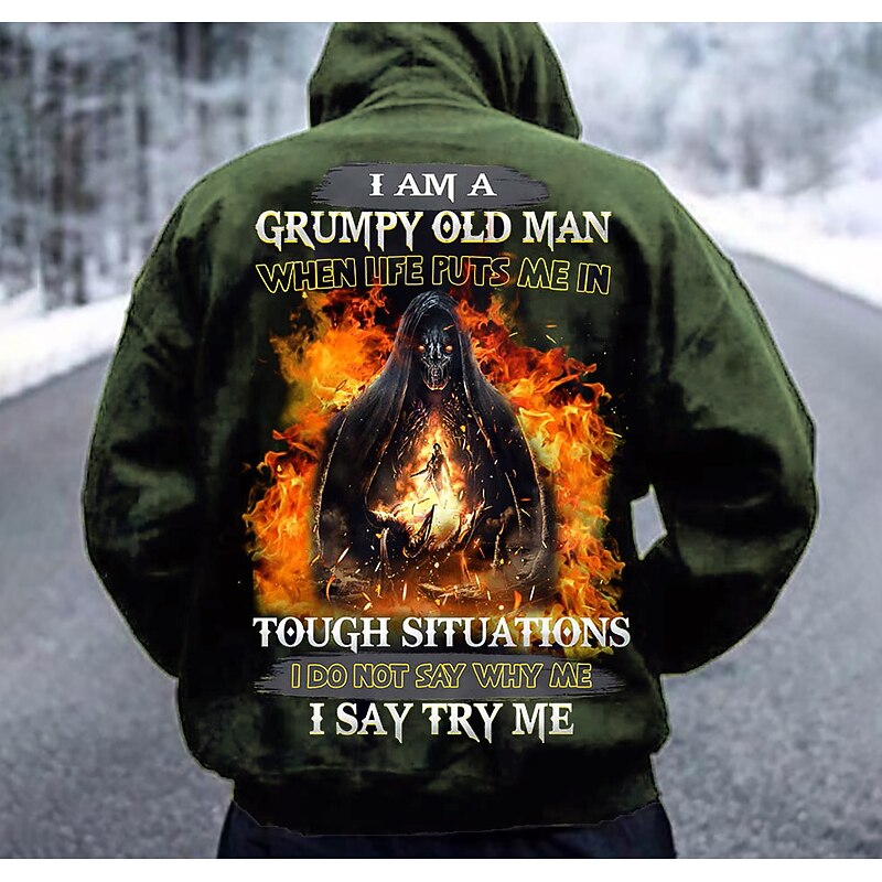 Men's Color Block Skull Graphic Prints Hoodie Hoodies Sweatshirt Streetwear Casual Long Sleeve Hooded Daily Sports Black Red Print Spring &  Fall Designer3