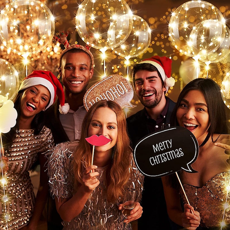 Elegant Wedding Reception Party LED Balloons Light Up Colorful Bobo Balloons Transparent Light Bubble for Weddings Banquets Parties Birthday Decor2