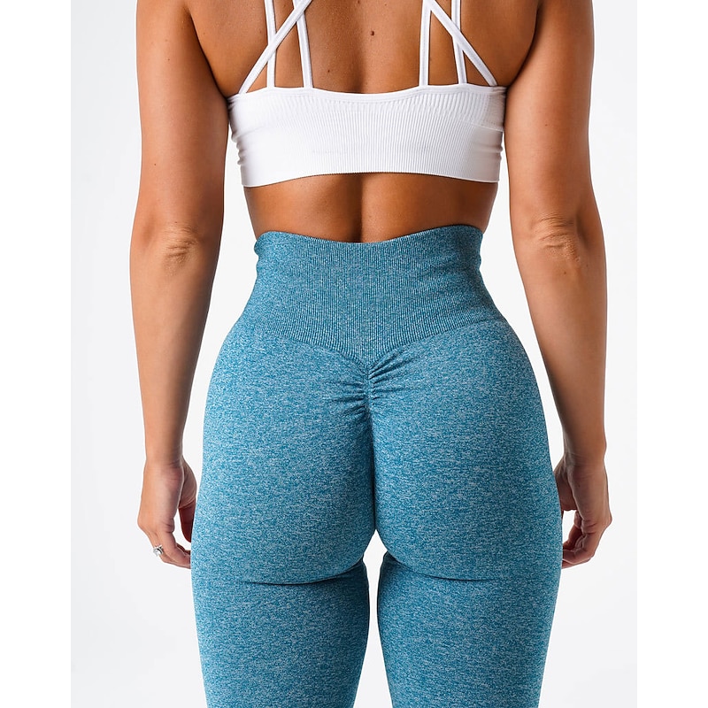 Women's Seamless Leggings Tummy Control Butt Lift High Waist Yoga Fitness Gym Workout Cropped Leggings Bottoms Black Green Fuchsia Spandex Winter Sports Stretchy Slimming Activewear3