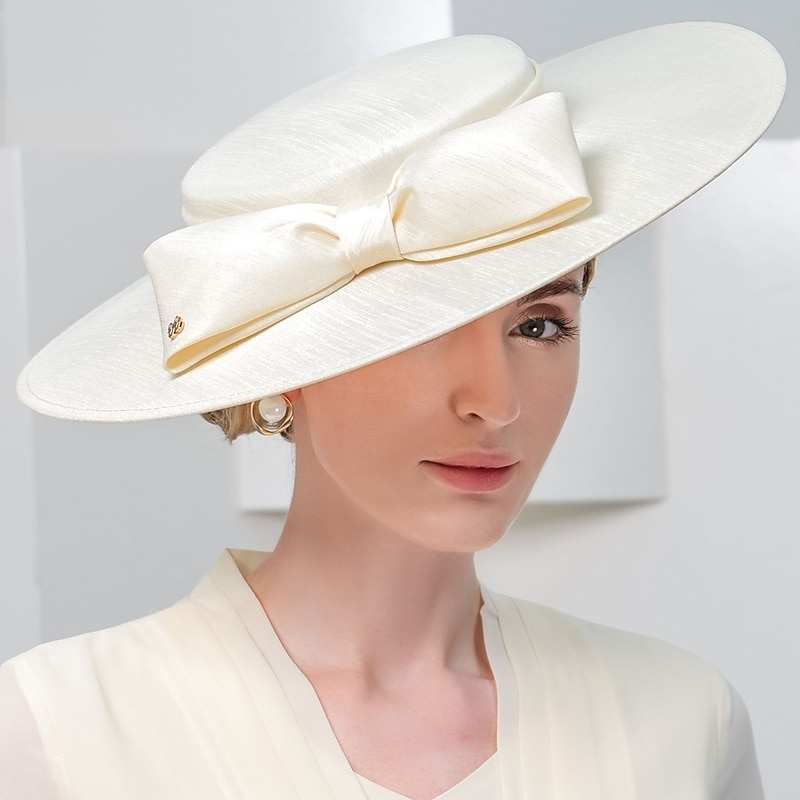 Elegant Sweet Flax Hats with Bowknot / Party / Evening Headpiece/ Office & Career / Graduation / Congratulations / Anniversary / Back To School / Outd