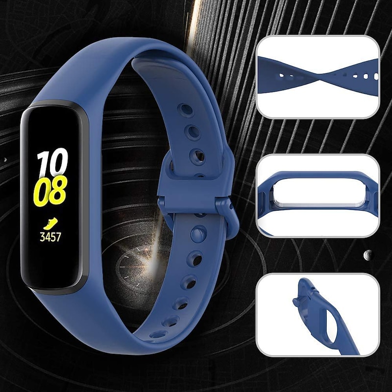 Watch Band for Samsung Galaxy Fit 2 SM-R220 Silicone Replacement  Strap Elastic Breathable Sport Band Wristband2