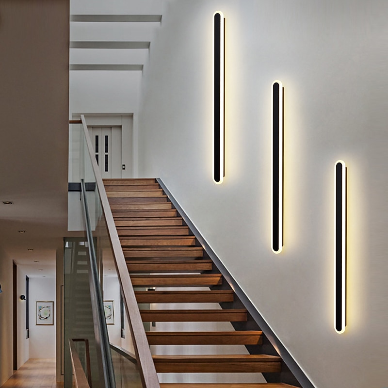 LED Wall Lights Long Strip Modern Indoor Metal Wall Lamps Mirror lighting Wall Sconces Warm Cold White 3000/6000K 1500lm Acrylic Bedroom Wall Sconces4