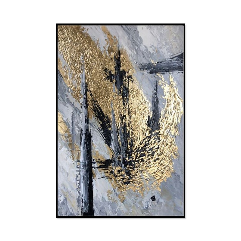 Handmade Oil Painting Canvas Wall Art Decoration Modern Abstract Gold Texture for Home Decor Rolled Frameless Unstretched Painting4