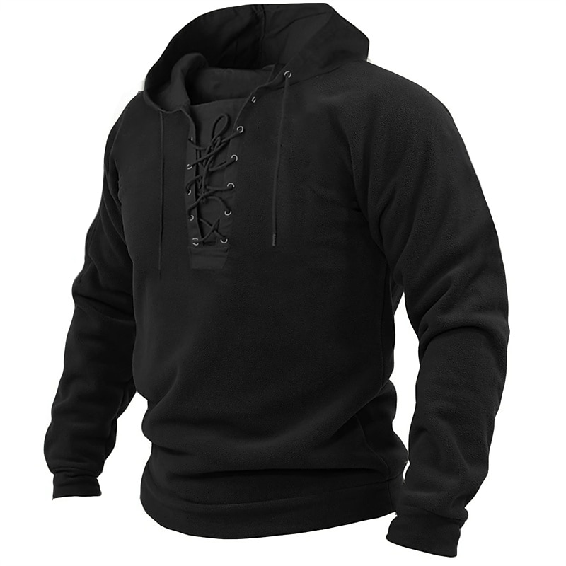 Men's Hoodie Tactical Black Yellow Green Gray Hooded Solid Color Lace up Sports & Outdoor Sports Streetwear Hot Stamping Designer Basic Casual Spring Fall Clothing Apparel Hoodies Sweatshirts  Long4