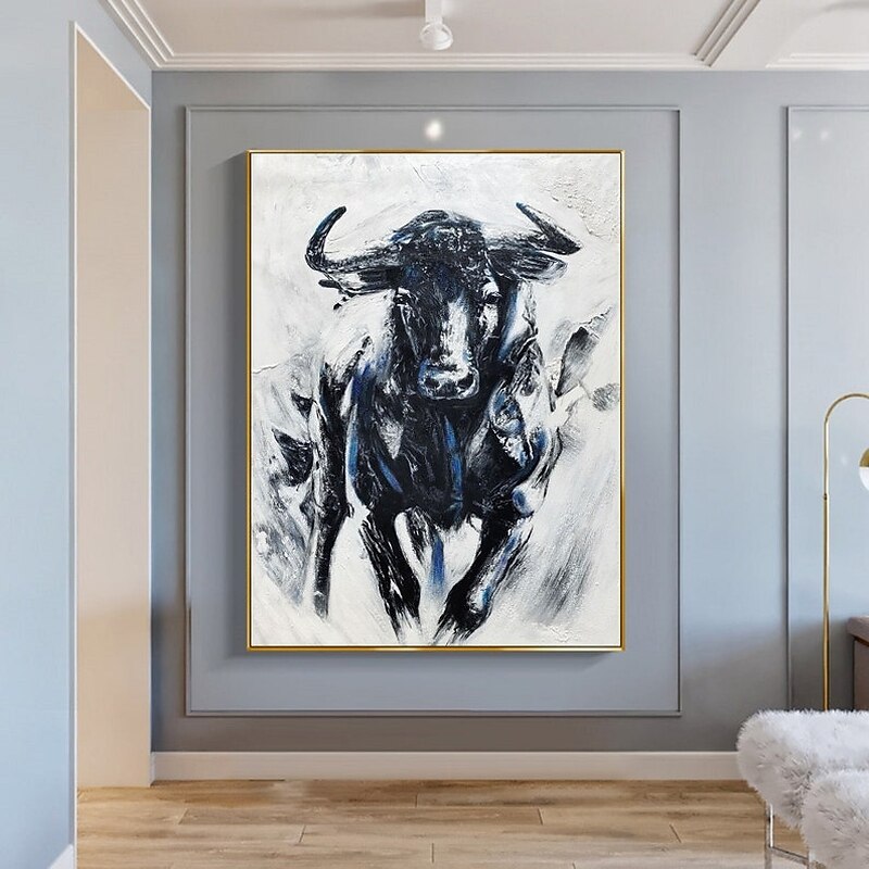 Handmade Hand Painted Oil Painting Wall Modern Abstract Horse Canvas Painting Home Decoration Decor Rolled Canvas No Frame Unstretched4