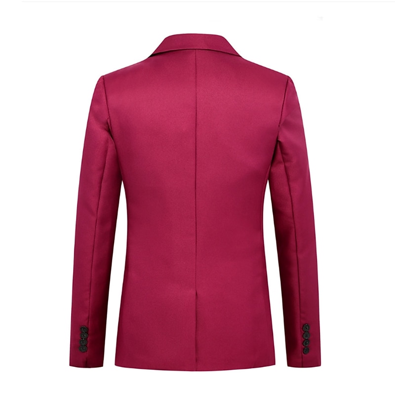 Roaring 20s 1920s Vintage Inspired Outfits Party Costume Suits & Blazers The Great Gatsby Gentleman Buckle Solid Color Collarless Fancy Dress Men's Halloween Masquerade Party / Cocktail Bachelorette2