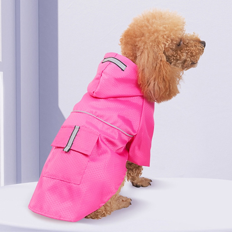 Dog Cat Rain Coat Rain Jacket Stylish Ordinary Casual Daily Waterproof Soft Comfortable Outdoor Holiday Casual Daily Walking Dog Clothing for Bichon Frise Pomeranian Baby Pet Papillon Small