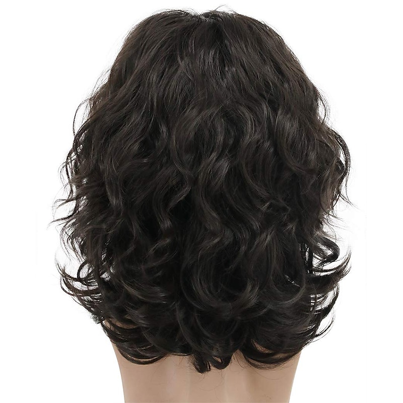 California 70s 80s Rocker Wig Men Women Long Curly Black Halloween Costume Anime Wig4