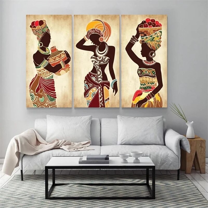 1 Panel People Prints African Women Wall Art Modern Picture Home Decor Wall Hanging Gift Rolled Canvas Unframed Unstretched3