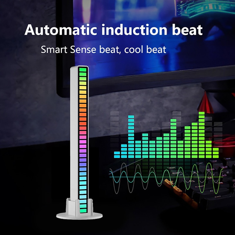 RGB LED Smart Light Voice-controlled Synchronous Rhythm Light Internet Popular Color Music Environment Light Car Desktop Sensing Creative Led Atmosphere Light2