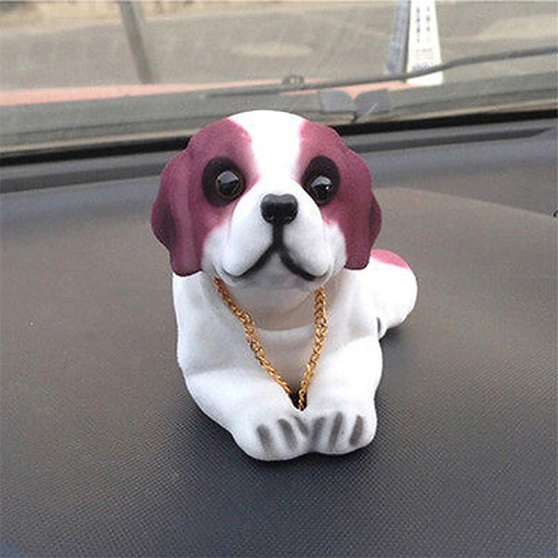 Wakauto Bobblehead Dolls Shaking Head Dog Desktop Ornament Gift for Home Shop Car Dashboard Decor2