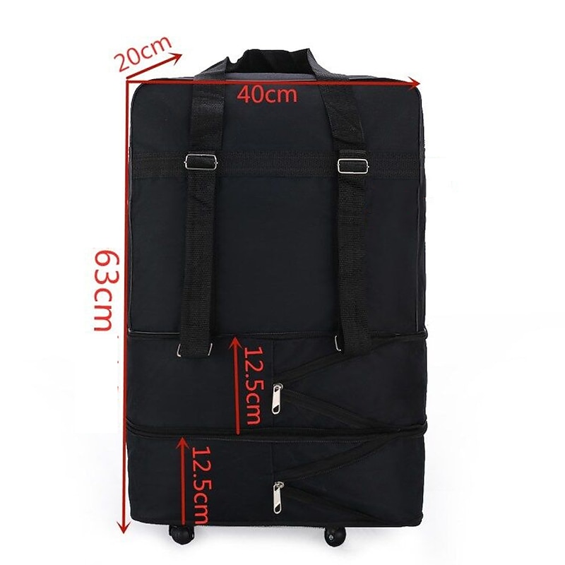 Folding Expansion Luggage Bag Large Capacity Oxford Cloth With Wheels Air Boarding Travel Bag Portable Moving Storage Bag4
