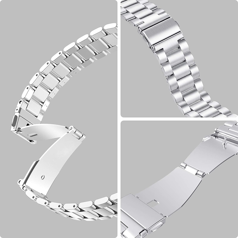 Watch Band for Samsung Watch 3 45mm, Galaxy Wacth 46mm, Gear S3 Classic / Frontier, Gear 2 Neo Live Stainless Steel Replacement  Strap 22mm Wristband3