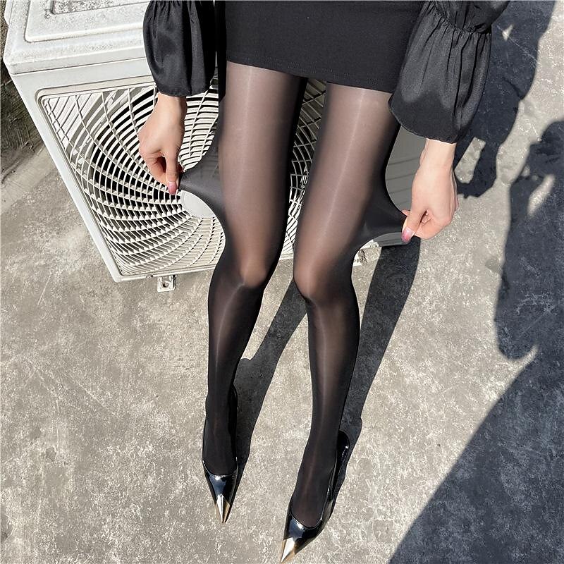 Women's Tights Pantyhose Stockings Summer Tights Sunscreen Leg Shaping High Elasticity Sexy Casual Daily Nude Black Brown One-Size