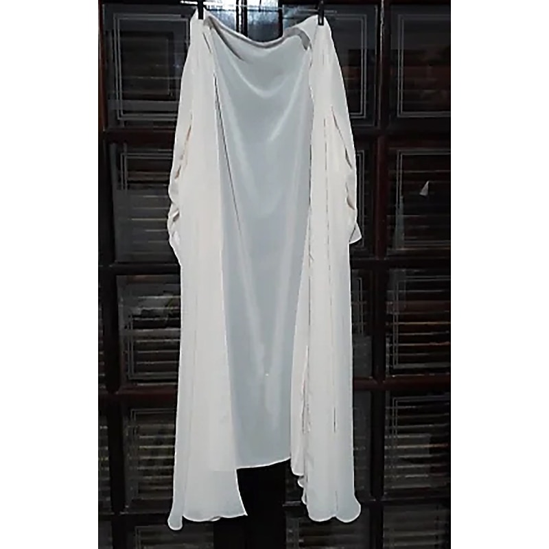 Women's Wrap Elegant Sun Protection 3/4 Length Sleeve Chiffon Wedding Guest Wraps With Pure Color For Wedding Spring & Summer dress to impress2