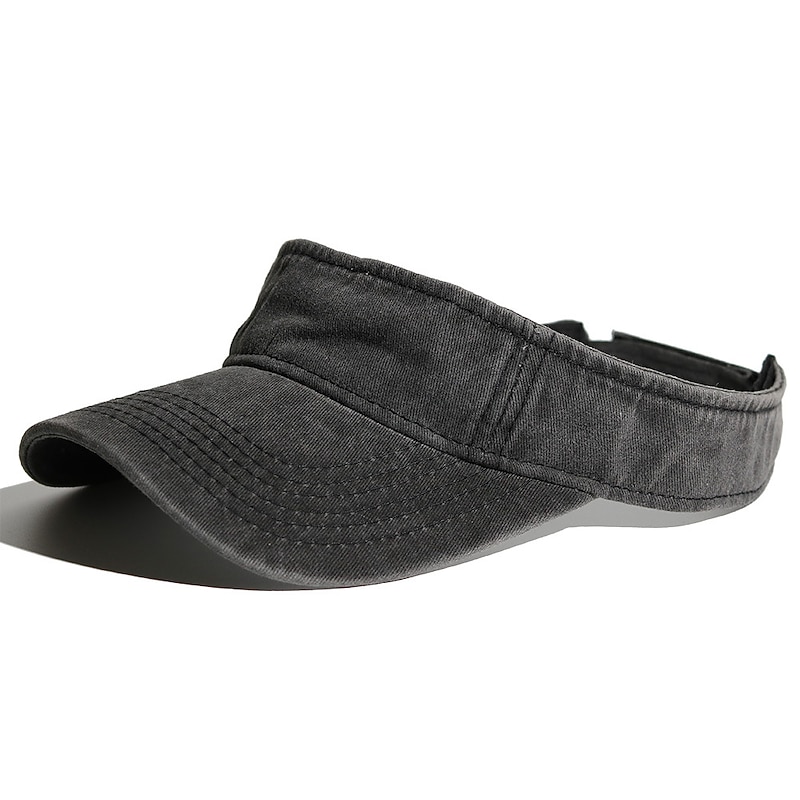 Men's Visor Hat Sun Hat Black White Cotton Basic Modern Contemporary Daily Wear Vacation Solid / Plain Color Sun Lightweight Materials Convenient2