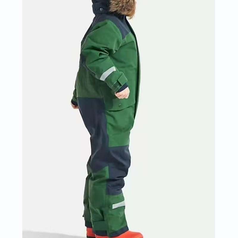 Kids Boys Tracksuits Snowsuit Outfit Color Block Long Sleeve Cotton Set Sports Fall Winter 7-13 Years Yellow Navy Blue Orange2