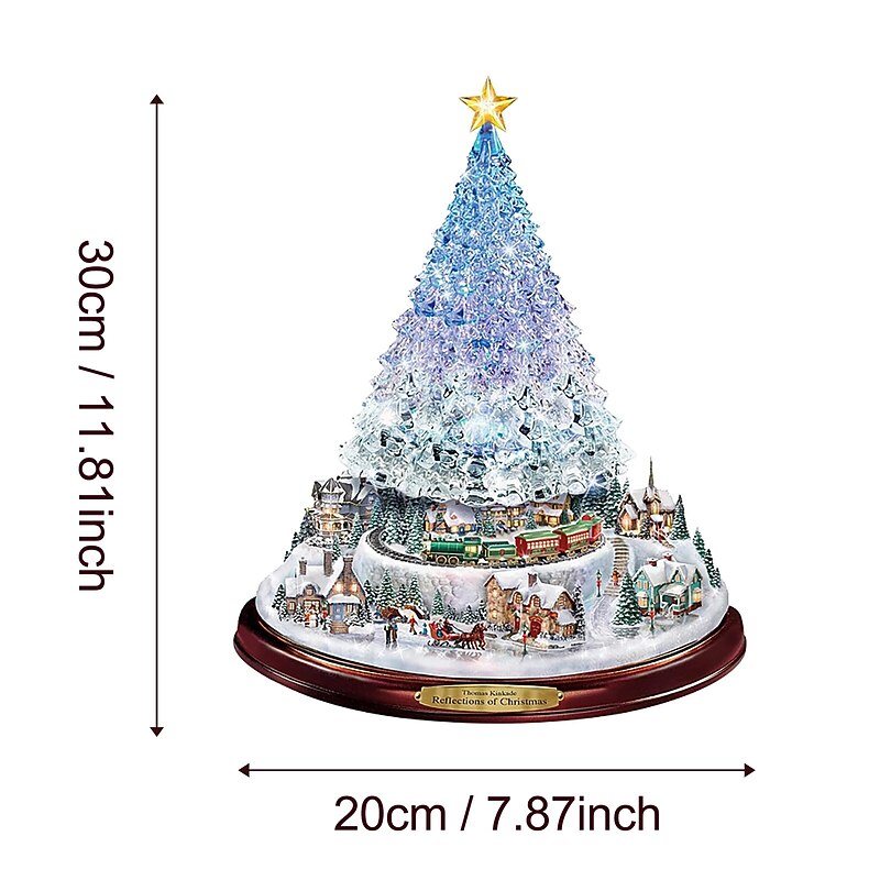 4 Pieces Christmas Window Wall Stickers Crystal Ornaments Paste Removable Christmas Tree Window Stickers Rotating Sculpture Train Decoration Santa Claus Christmas Decoration for Home Decor4