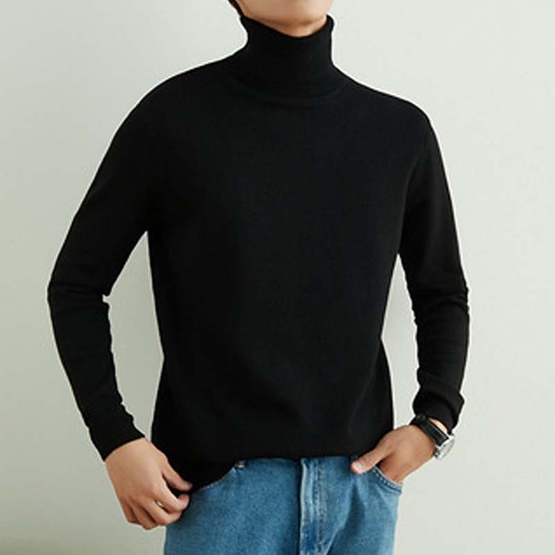 Men's Turtleneck Sweater Sweater Wool Sweater Cashmere Cashmere Sweater Ribbed Knit Cropped Knitted Solid Color Turtleneck Keep Warm Modern Contemporary Work Daily Wear Clothing Apparel Fall & Winter3