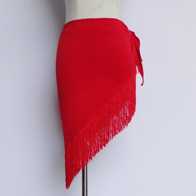 Belly Dance Latin Dance Belt Cinch Cord Tassel Pure Color Women's Performance Training High Cotton Blend4