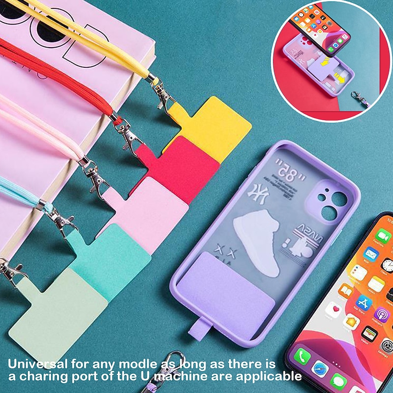 Phone Lanyard Adjustable Detachable Neck Cord Universal Strap Carabiner Pendant For Mobile Case Phone Charm Cord For Case