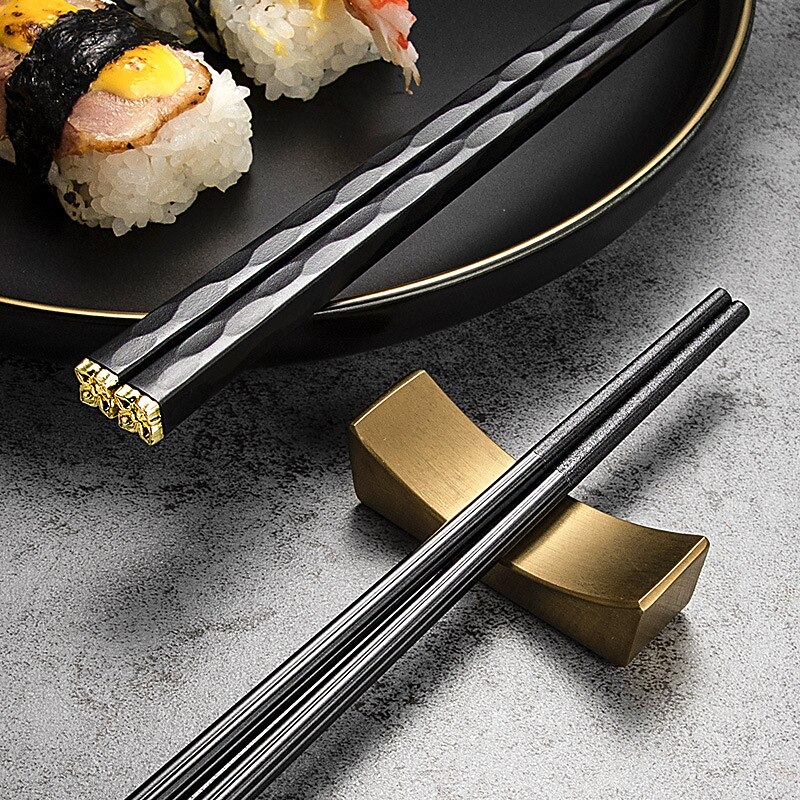 5Pairs Chopsticks Alloy Chopsticks Set Japanese Style Chopsticks3