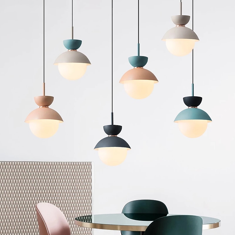 LED Pendant Lights, Single Design 7.8"Island Lights Hotel/Home Living Room and Hallway Decorative Lighting Pendant Lights Nail Salon3