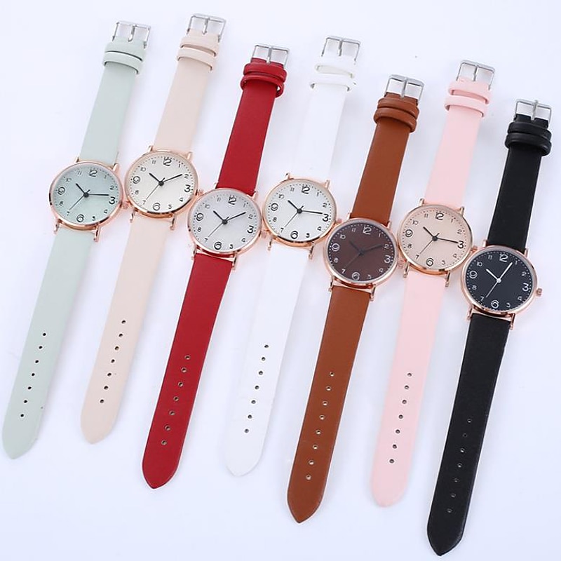 Women Watch Luxury Casual Quartz Alloy Watch Ladies Fashion Stylish Stainless Steel Dial Casual Bracele Leather Wristwatch3