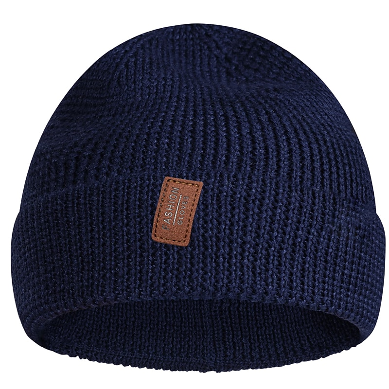 Men's Beanie Hat Wool Beanie Hat Winter Hats Black Red Cotton Knitted Basic Modern Contemporary Daily Wear Vacation Solid / Plain Color Lightweight Materials Convenient3
