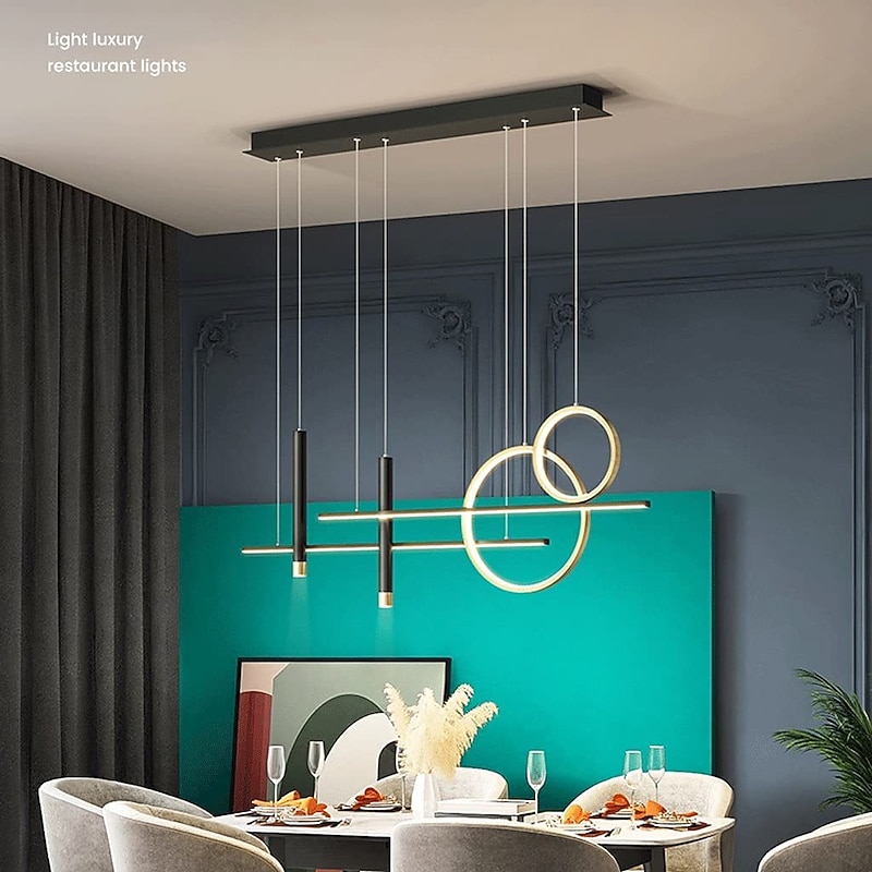 100 cm LED Pendant Light Nordic Style Creative Table Lamp Modern Strip Lamp Bar Lamp Restaurant Chandelier2
