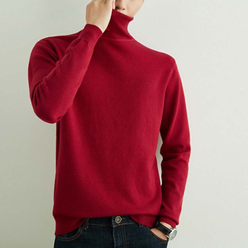 Men's Turtleneck Sweater Sweater Wool Sweater Cashmere Cashmere Sweater Ribbed Knit Cropped Knitted Solid Color Turtleneck Keep Warm Modern Contemporary Work Daily Wear Clothing Apparel Fall & Winter4