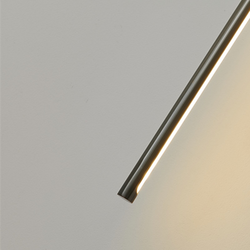 LED Pendant Light liner Design, 56cm 1-Light Cord Adjustable Line Design Pendant light for Bedroom Living room Bar cafe Luminous Silver/Coppe (Bulb Included)4