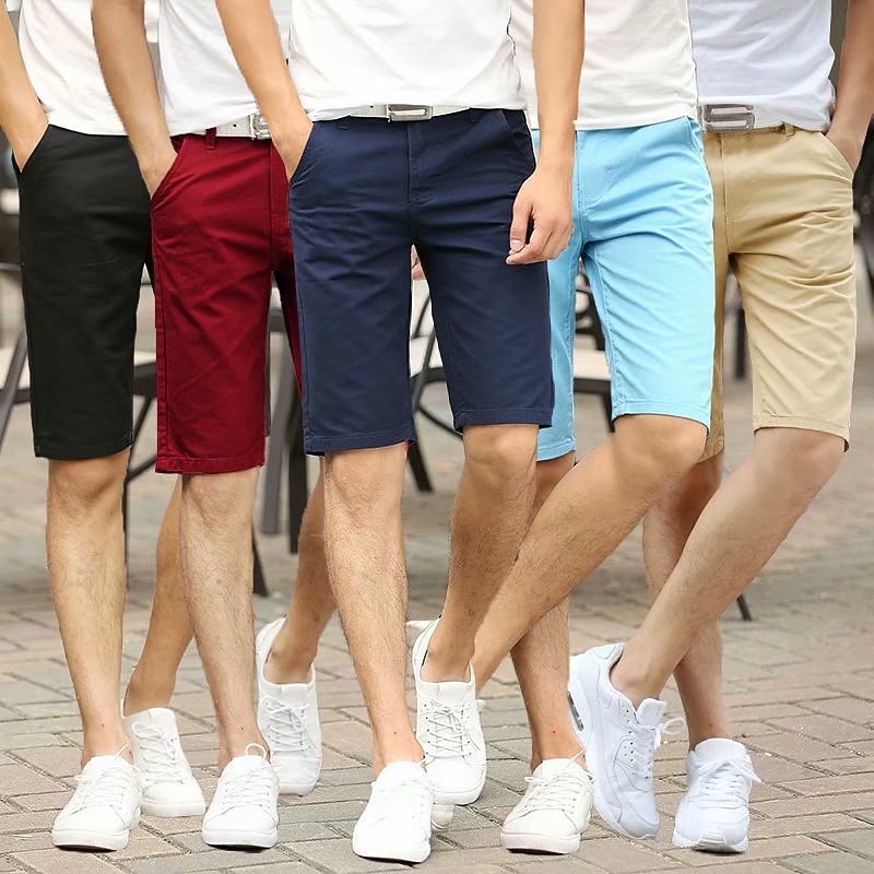 Men's Work Shorts Casual Shorts Pocket Plain Outdoor Going out Fashion Streetwear Black Royal Blue Micro-elastic