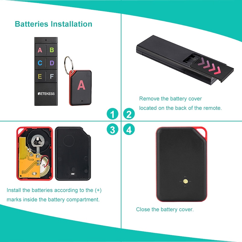 TH104 Wireless Key Finder RF Key Locator Pet Tracker Wallet Tracker Remote Control 1 RF Transmitter 6 Receiver4