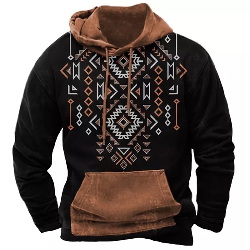 Men's Animal Horse Graphic Prints Hoodie Hoodies Sweatshirt Streetwear Designer Long Sleeve Hooded Daily Sports Black Brown Print Spring &  Fall Designer3
