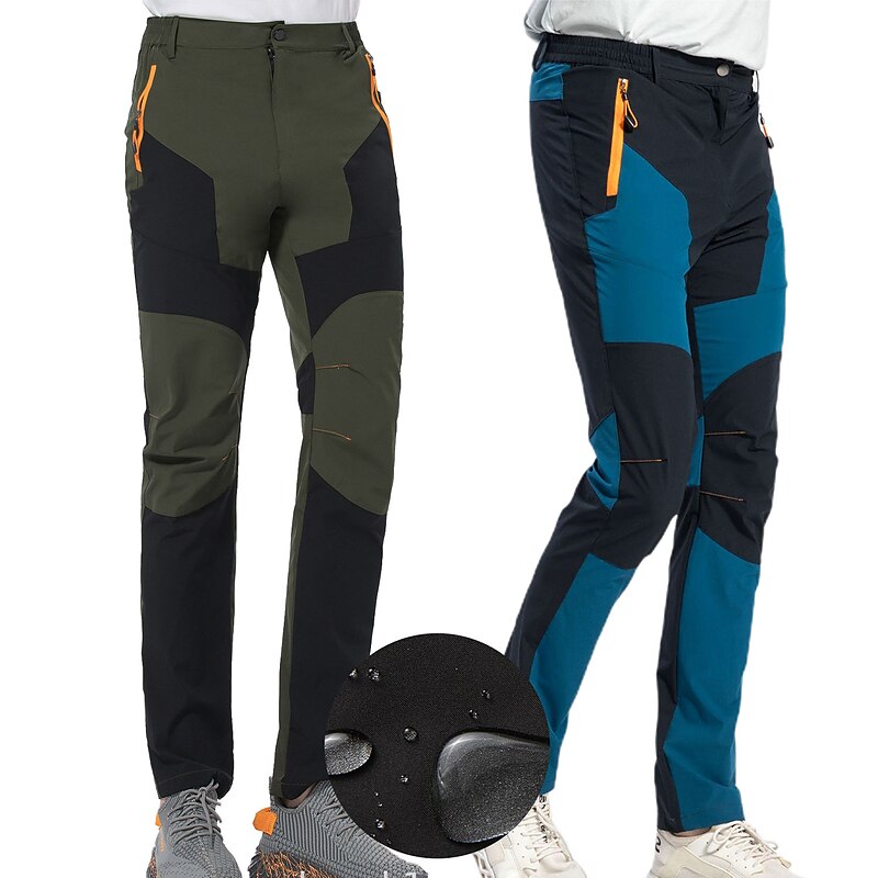 Men's Waterproof Hiking Pants Summer Outdoor Waterproof Windproof Quick Dry Lightweight Pants / Trousers Bottoms Sapphire Tibetan orchid Hunting Fishing Climbing L XL XXL XXXL 4XL