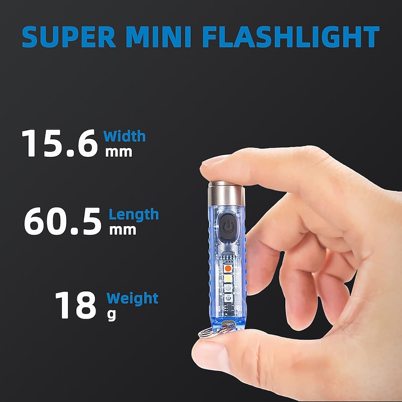 Mini Rechargeable Keychain Flashlight - Super Bright UV Black Light Torch with Magnet for Camping & Portable Lighting2