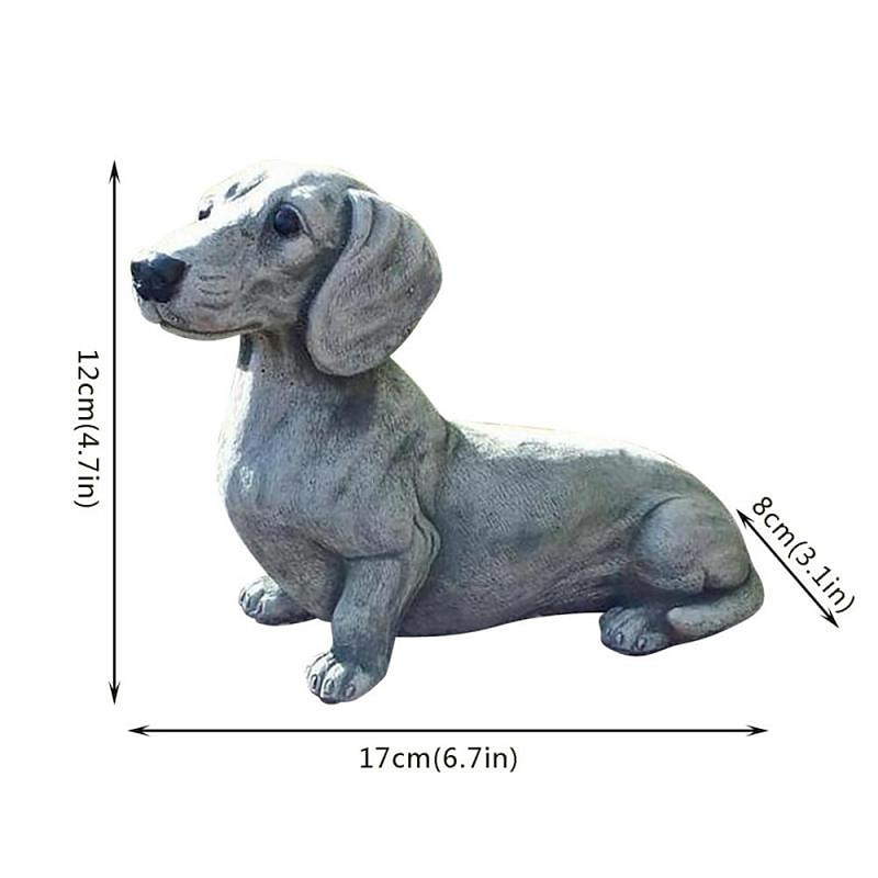 Dachshund Statue Garden Decor Memorial Dog Figurines Puppy Lying Down Decor Garden Decoration Diy Accessories Home Decor2