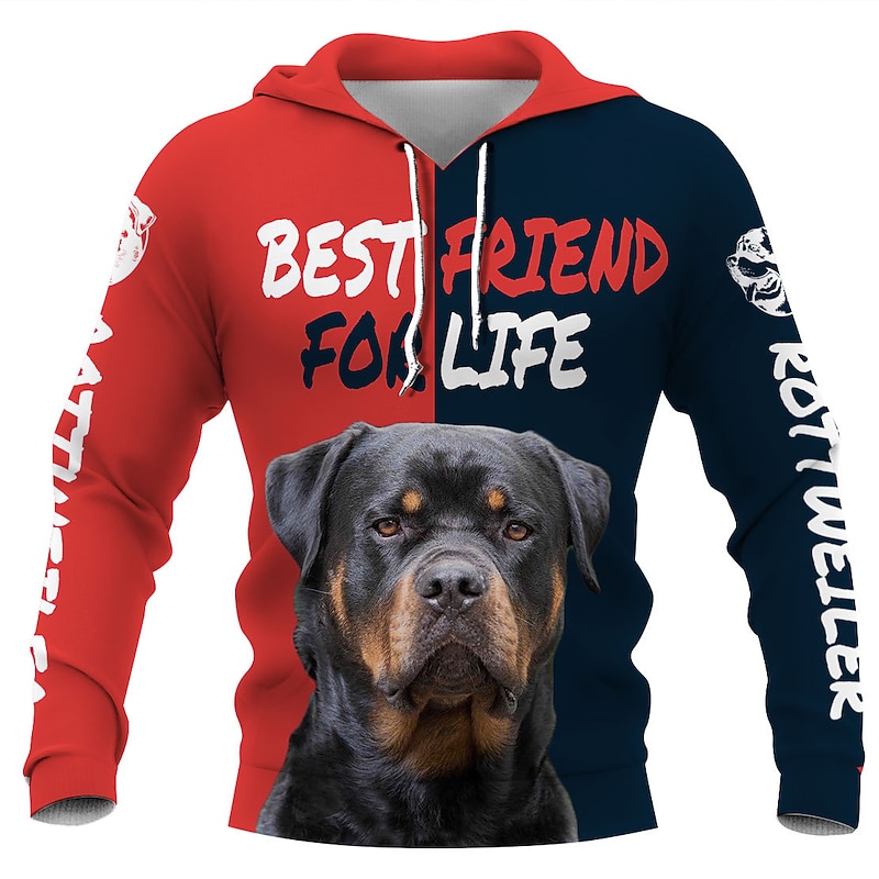 Animal Dog letter Hoodie Cartoon Manga Anime 3D Graphic For Couple's Men's Women's Adults' 3D Print3