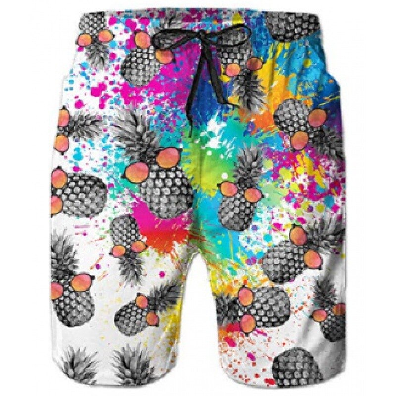 Men's Flag Flamingo Pineapple Swimming Trunks Board Shorts Swim Shorts Mid Waist Fashion Streetwear Casual Outdoor Daily Holiday Pocket Drawstring Elastic Waist Designer Clothing Apparel2