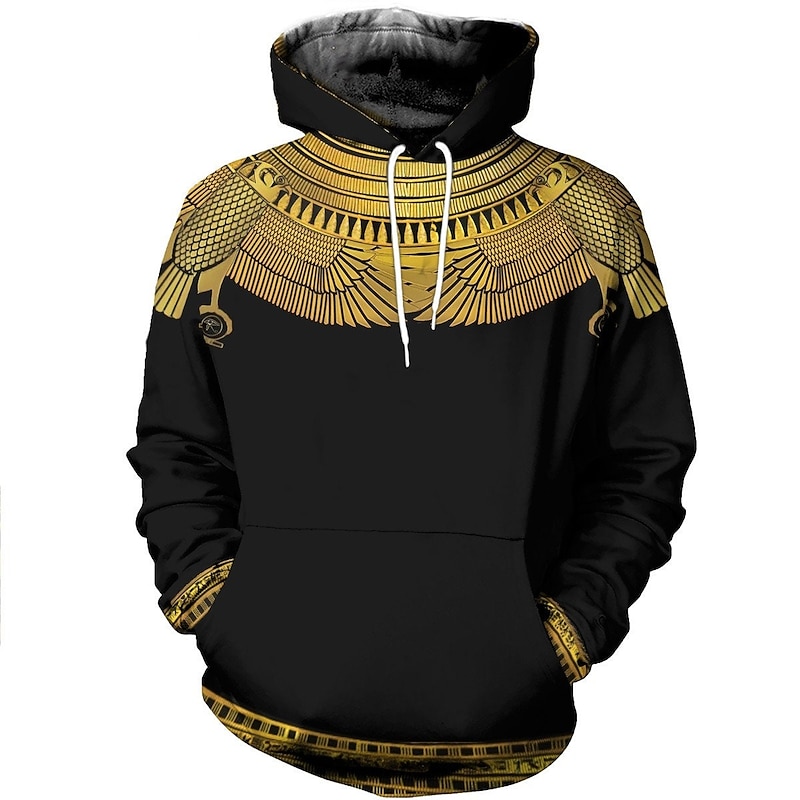 Ancient Egyptian Deities God Eye Of Horus Hoodie Cartoon Manga Anime 3D Front Pocket Graphic For Couple's Men's Women's Adults' 3D Print4