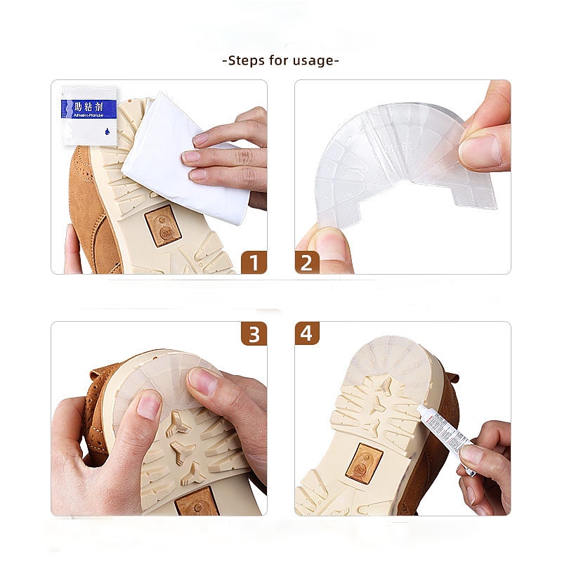 Anti-Slip Shoe Heel Pads – Durable Rubber Sole Protectors for Enhanced Traction and Comfort, Ideal for Shoe Repair and Customization, Available in Multiple Colors3