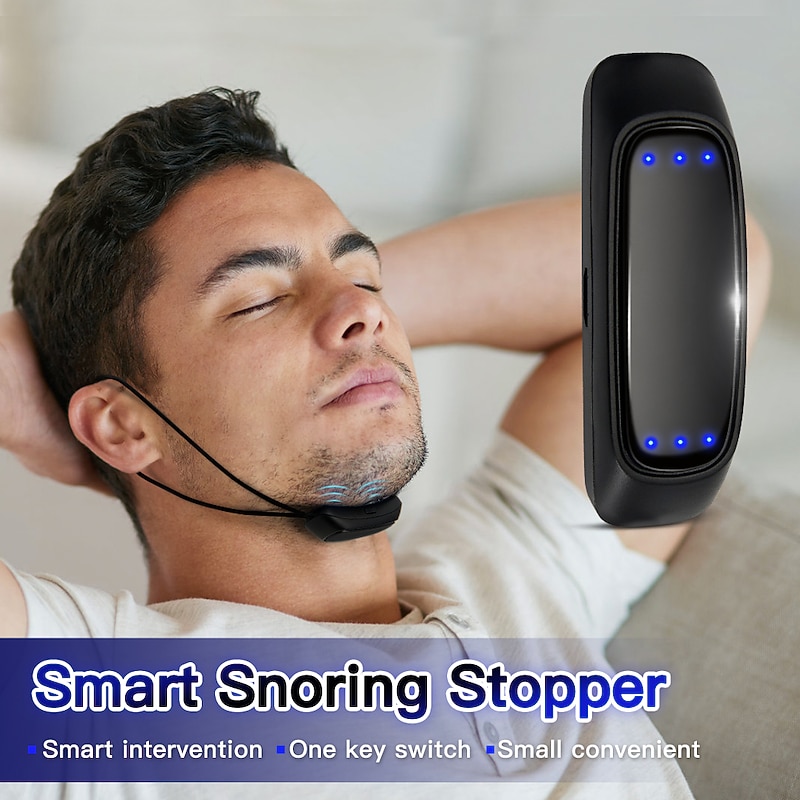 Smart Anti Snoring Device EMS Pulse Stop Snore Portable Comfortable Sleep Well Stop Snore Health Care Sleep Apnea Aid USB2