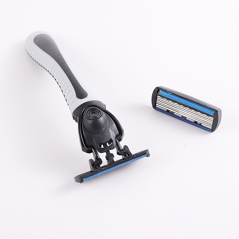Classic 3-Piece Metal Double Edge Eco Safety Razor Long Handle Wet Shaving Kit for Men Women with 6 Platinum Blades3